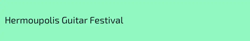 Hermoupolis Guitar Festival